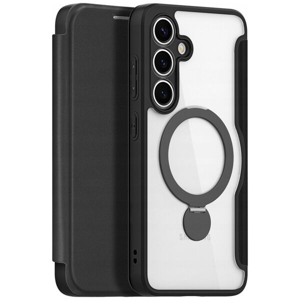 Etui Dux Ducis Skin X Pro na Samsung Galaxy S25+ z MagSafe i portfelem - czarne