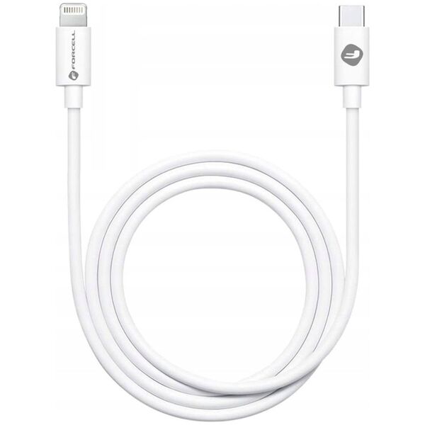 Kabel USB ForCell FORCELL C291 kabel Typ C do Lightning PD 27W TUBA 1 m biały