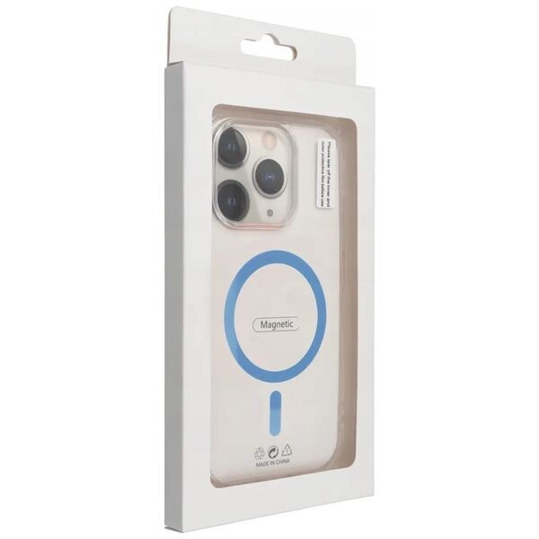 Drop Glue Colorful Ring Mag Cover kompatybilny z MagSafe pasuje do SAMSUNG S25 ULTRA jasny niebieski