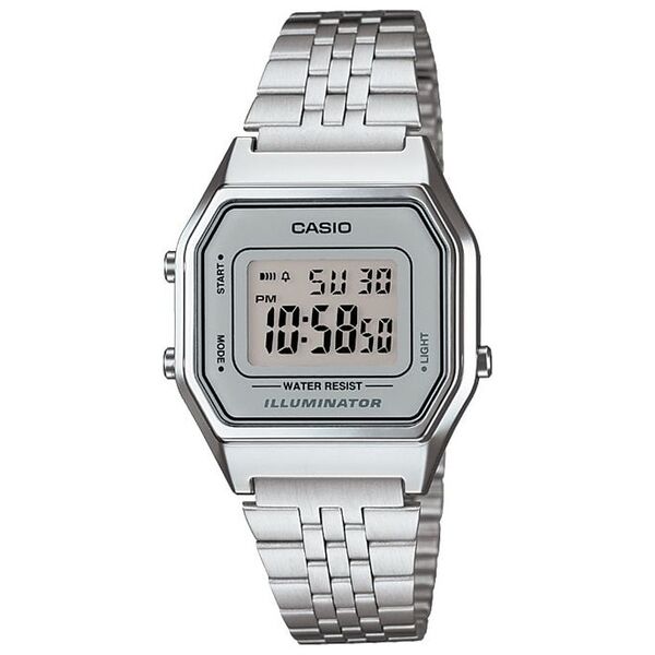 Zegarek Casio Zegarek damski Retro srebrny (LA680WEA-7EF)