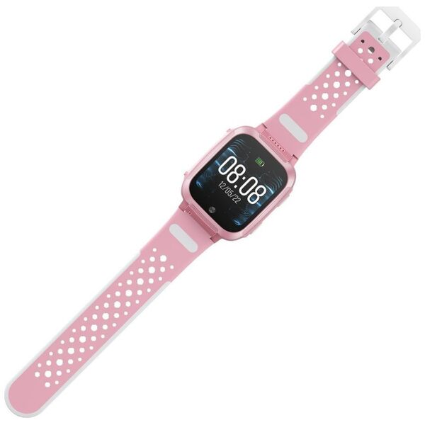 Smartwatch Forever Find Me 2 KW-210 Biało-różowy  (GPS Kids Find Me 2 różowy)