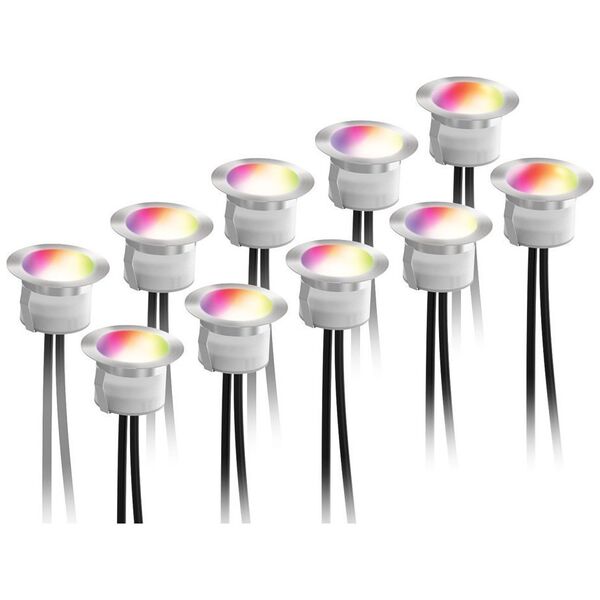 Deltaco Išmanusis terasos/ kiemo apšvietimas DELTACO SMART HOME švelni balta ir RGB spalvos, sidabrinis / SH-DLK01 13242161 7333048052209