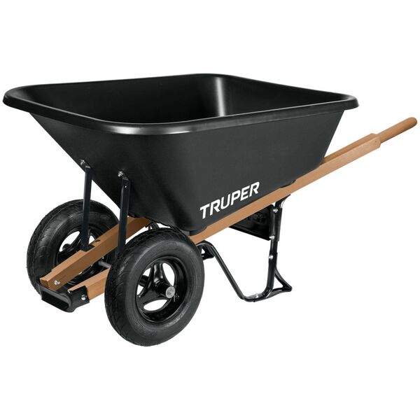 Truper Dviejų ratų sodo karutis su πλαστελίνη talpa ir medinėmis rankenomis 175L Truper® 13284009 7501206693179