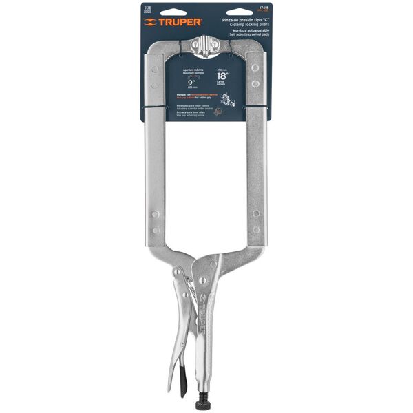 Truper Replės fiksuojamos plokščiais antgaliais 460 mm tipas C Truper® 13412305 7501206637920