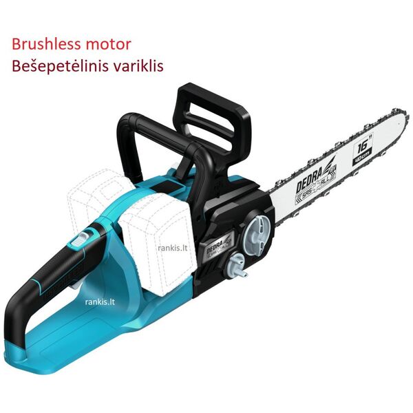 Αλυσοπρίονο Dedra Accumuliatorinis grandinini pjūklas Dedra DED7195V, 2x18V, bešepetėlis + 2x4,0Ah 13412434 5902628000033