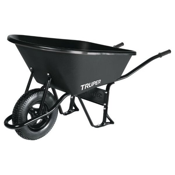 Truper Tvirtos konstrukcijos karutis 120l, plasticinė talpa, pripučiama padanga, max 580kg Truper® 13417075 7501206667835