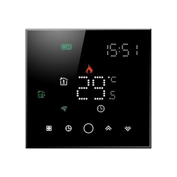 Hismart TUYA Programuojamas Θερμοστάτες WiFi, juodas 13422609 9990001082062