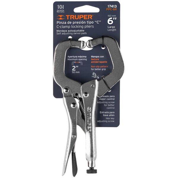 Truper Replės fiksuojamos plokščiais antgaliais 150 mm tipas C Truper® 13451059 7501206637906