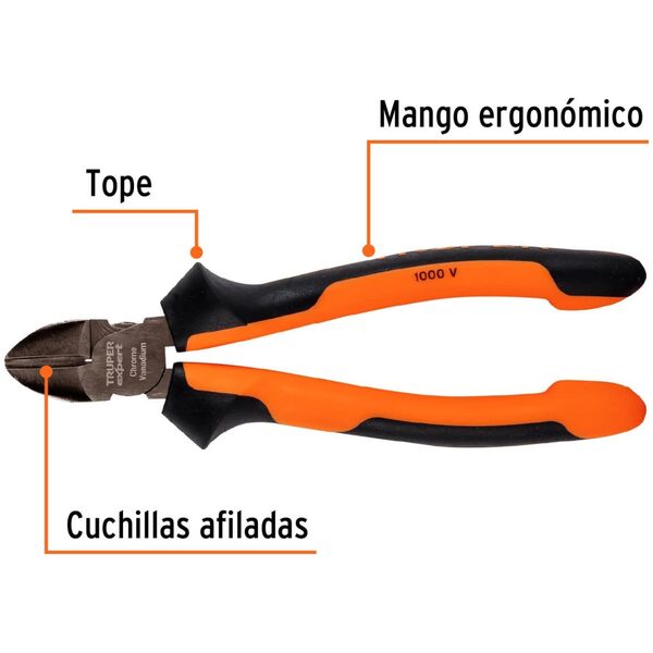 Truper Šoninio kirpimo αντιπροσωπεύει 175 mm Truper® 13455554 7506240643180