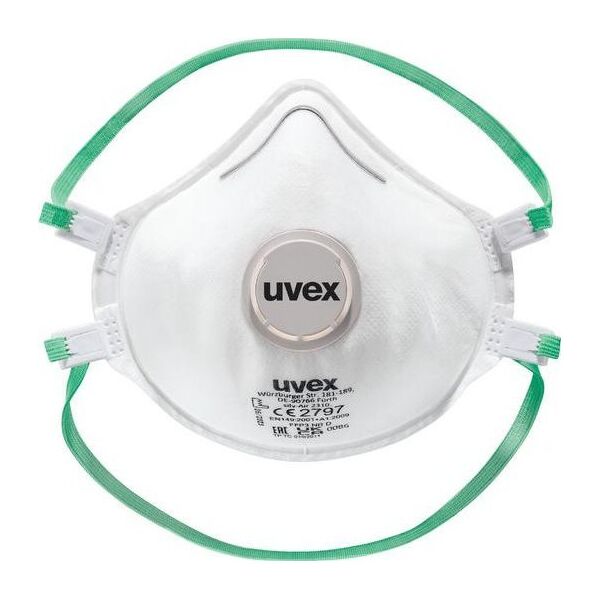 Uvex Respiratorius Uvex Silv-Air Classic 2310 FFP3, puodelio tipo su vožtuvu, baltas, 3 vnt mažmeninėje pakuotėje 13456072 4031101951041