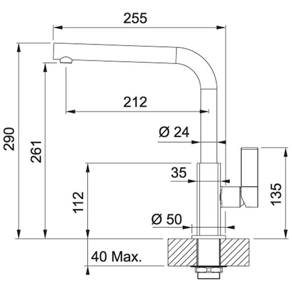 Franke Faucet FRANKE Maris Περιστρεφόμενη βρύση κουζίνας (115.0392.332) 13564456 7612981688363