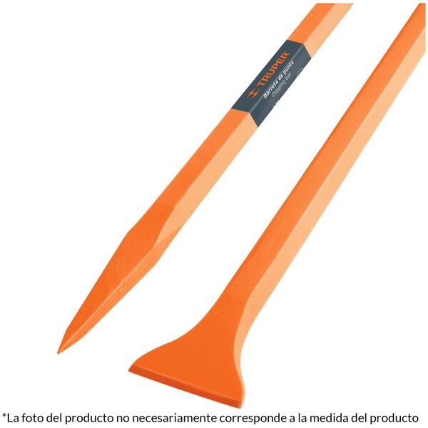 Truper San Angelo tiesus laužtuvas 6kg, 25x1500mm. Vienas galas smailus, kitas 72mm pločio plokščias. Šešiakampis strypas, grūdintas plienas Truper® 13783494 7501206631607