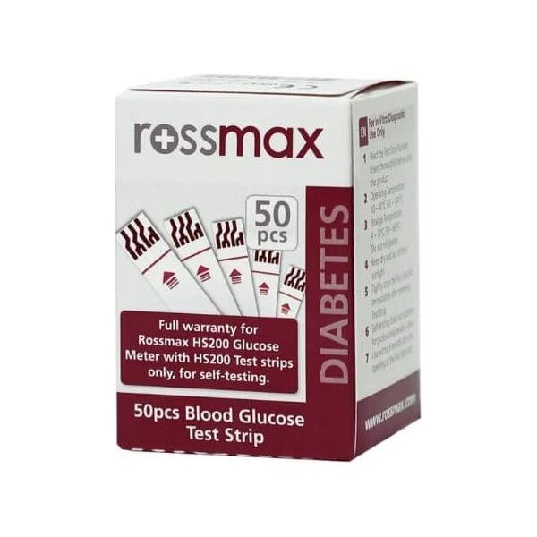 Rossmax Rossmax testo juostelės HS200 kraujo gliukozės matuokliui 13913125 4715139001991