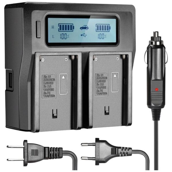 Newell Camera Charger Newell Neewer Dual Channel LCD Charger Ekranas NP-F550 F570 F770 10088846 13959670 1008884616