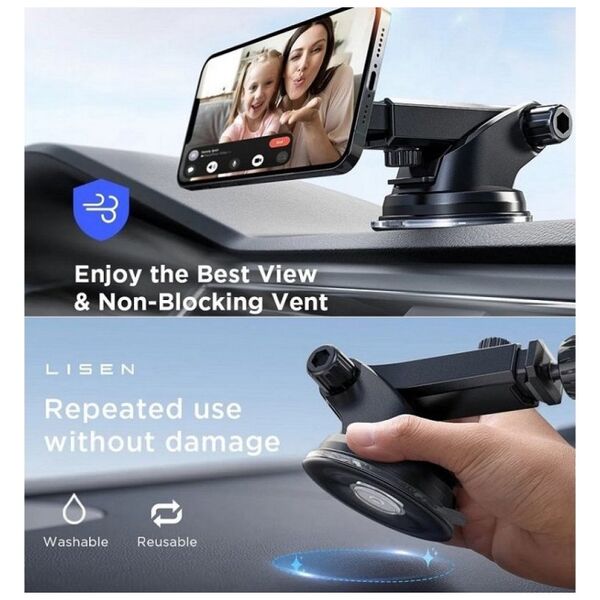 Extra Digital Magnetinis telefono laikiklis automobiliui LISEN tvirtinamas prie prietaisų skydelio 14071350 9990000390359