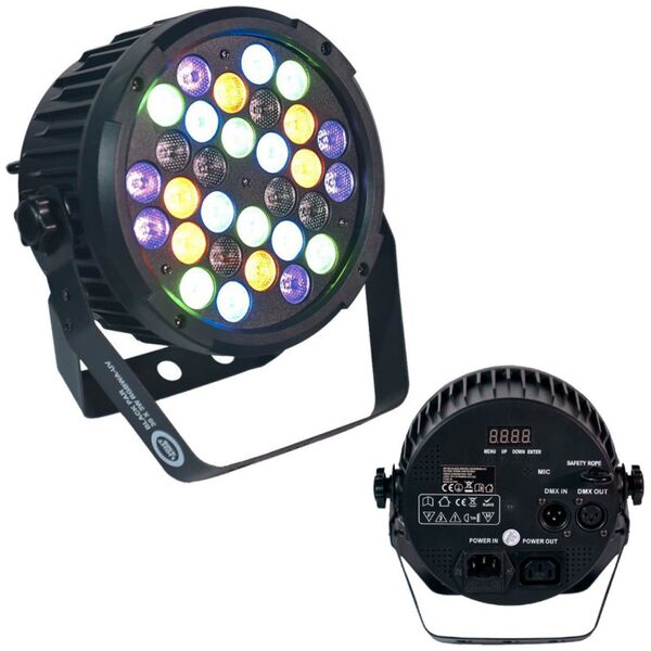 LIGHT4ME LIGHT4ME BLACK PAR 30x3W RGBA-UV LED reflektor sceniczny estradowy