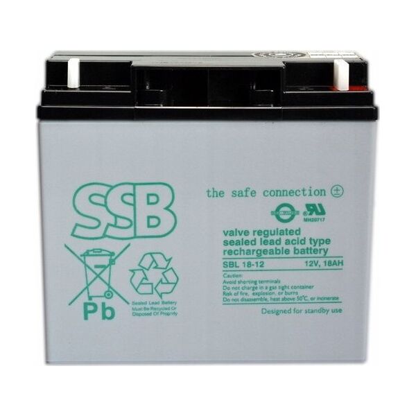 Akumuliatorius (AGM) SSB SBL 18Ah 12V F3 VRLA (pakuotėje 2)
