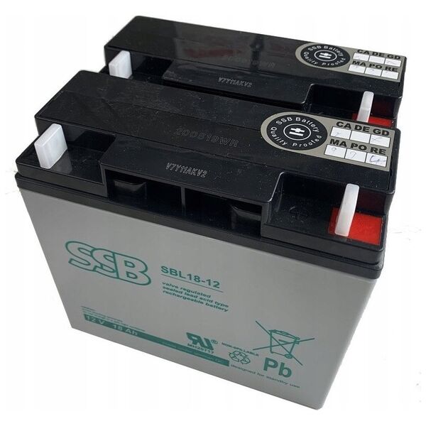 Akumuliatorius (AGM) SSB SBL 18Ah 12V F3 VRLA (pakuotėje 2)