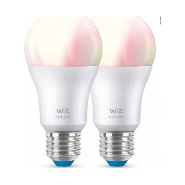 WiZ 60W E27 Standardform Tunable Baltas & Color Doppelpack
