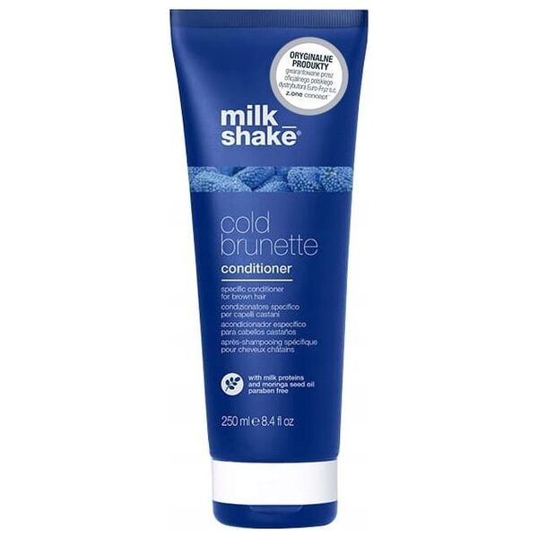Milk Shake, Cold Brunette, Moringa Oil, Hair Conditioner, Remove Warm Tones – Raudona/Oranžinis, 250 ml