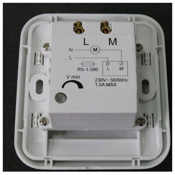 Vents Regulator prędkości obrotowej 1-fazowy płynny 230V 1,5A (RS-1-300)