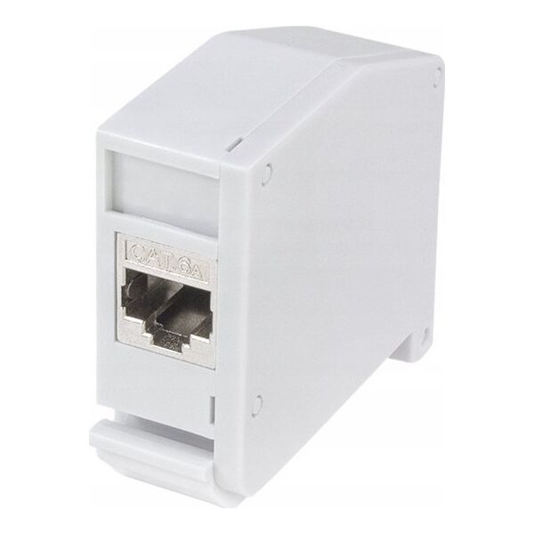 LogiLink LogiLink Hutschienenadapter m.Cat.6A-Kupplung,2xRJ45-Buchse
