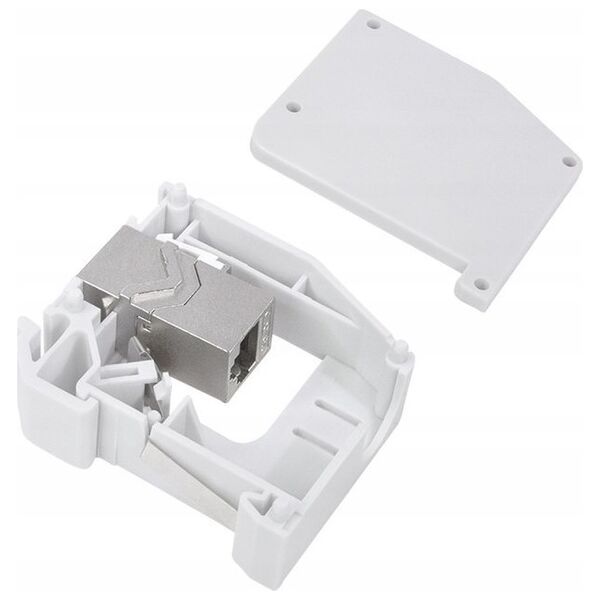 LogiLink LogiLink Hutschienenadapter m.Cat.6A-Kupplung,2xRJ45-Buchse