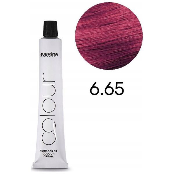 Subrina Professional,  Vibrant Colour, Permanent Hair Dye, 6/65 Dark Blonde Mahogany, 100 ml For Women