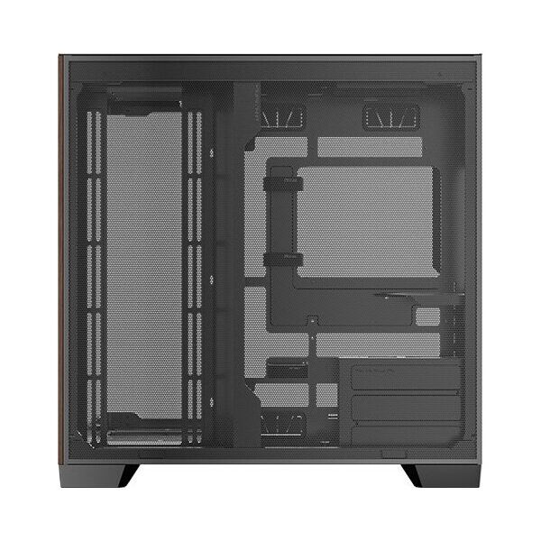 Antec C8 Curve Wood, Full Tower, PC, Black, Transparent, Wood, ATX, ITX, Glass, Plastic, Steel, Wood, 17.5 cm