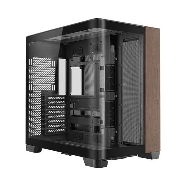 Antec C8 Curve Wood, Full Tower, PC, Black, Transparent, Wood, ATX, ITX, Glass, Plastic, Steel, Wood, 17.5 cm