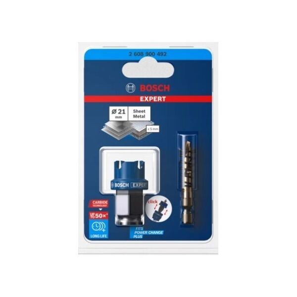 BOSCH TCT EXPERT SHEETMET HOLE SAW 21mm