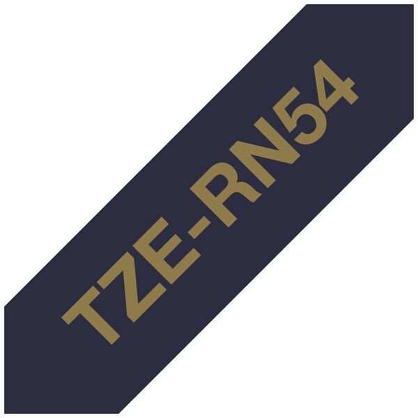 Brother BROLIS TZE-RN54 SATINO JUOSTOS ? AUKSO TEKSTAS ANT NAVY JUOSTOS, 24 MM