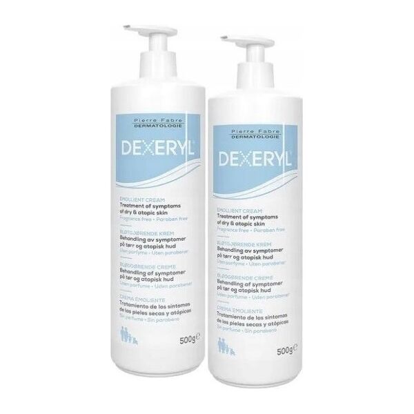 Ducray Dexeryl Emollient Kreminis Dry Skin 2x, 500g