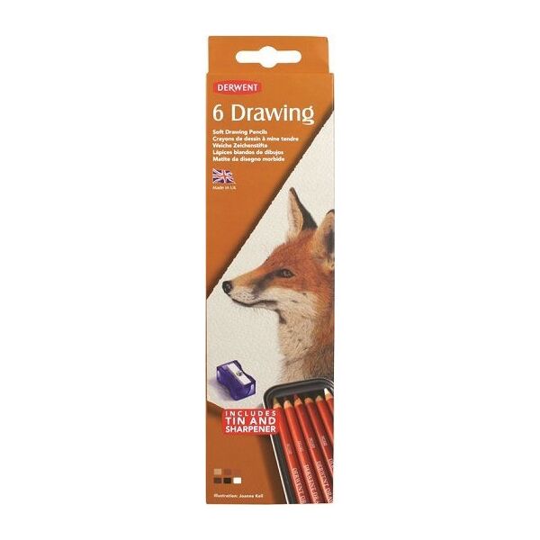 Derwent Drawing pencil - 6stk tin