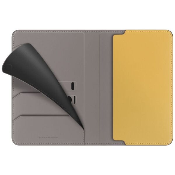 UNIQ Belmont Passport Case RFID Blocking Gray/Yellow