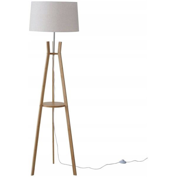 Lampa podłogowa Boltze Lampa stojąca do salonu AVAL, klosz z materiału imitującego len, 153 cm