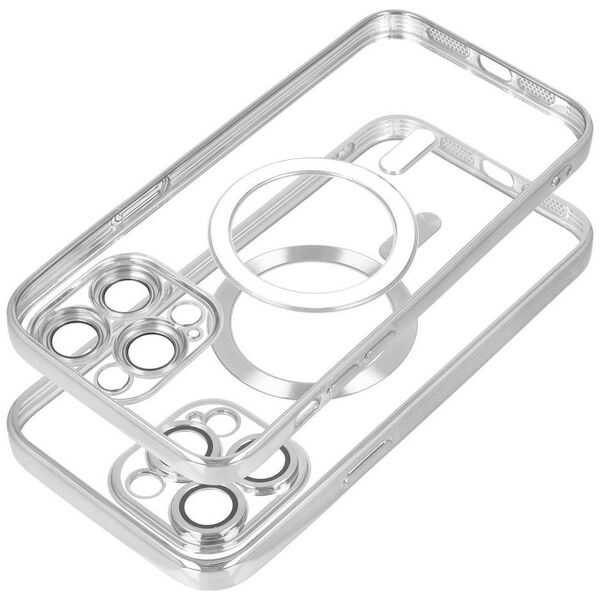 OEM Futerał ELECTRO MAG COVER kompatybilny z MagSafe do IPHONE 11 Pro Max srebrny