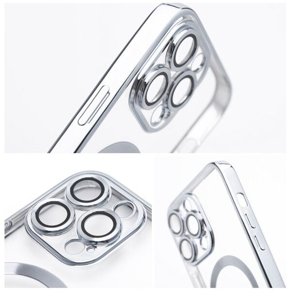 OEM Futerał ELECTRO MAG COVER kompatybilny z MagSafe do IPHONE 11 Pro Max srebrny
