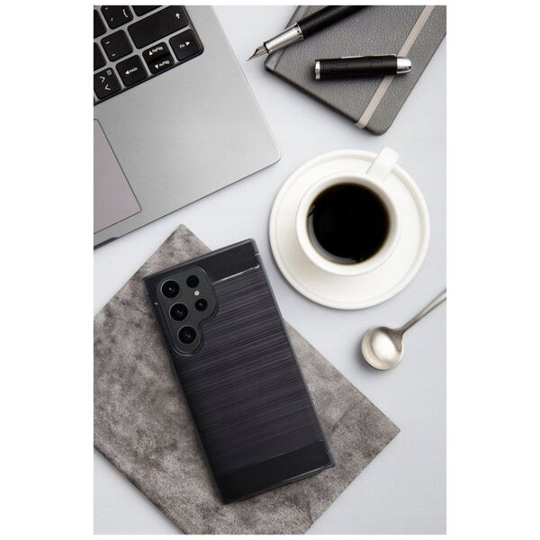 ETUI CARBON CASE DO SAMSUNG M55 CZARNA NAKŁADKA ETUI PLECKI