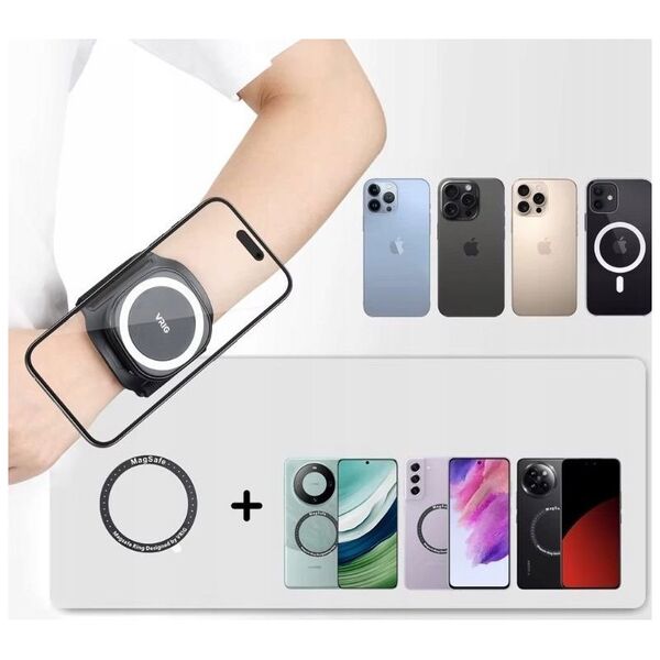 Uchwyt Opaska na Rękę Magnetyczna MagSafe do iPhone Telefon Smartfon VRIG / MG 13