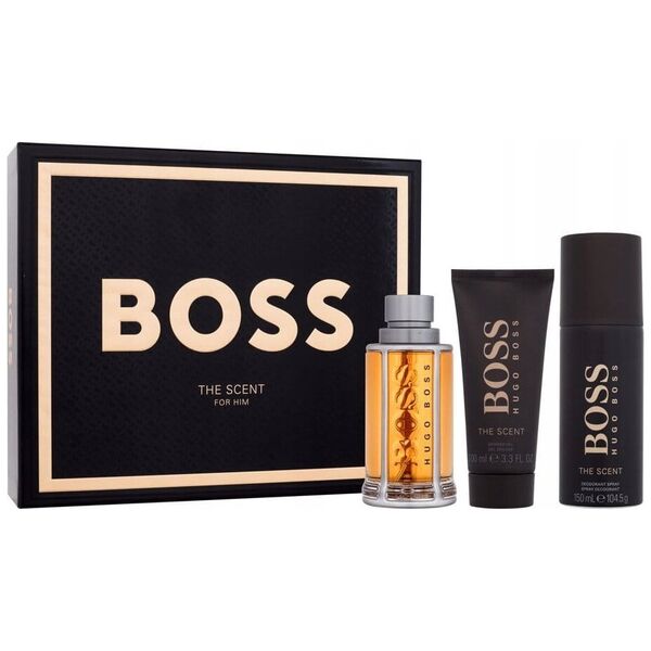 ZESTAW Hugo Boss The Scent EDT 100ml + DSP 150ml + SG 100ml