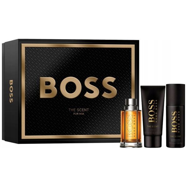 ZESTAW Hugo Boss The Scent EDT 100ml + DSP 150ml + SG 100ml