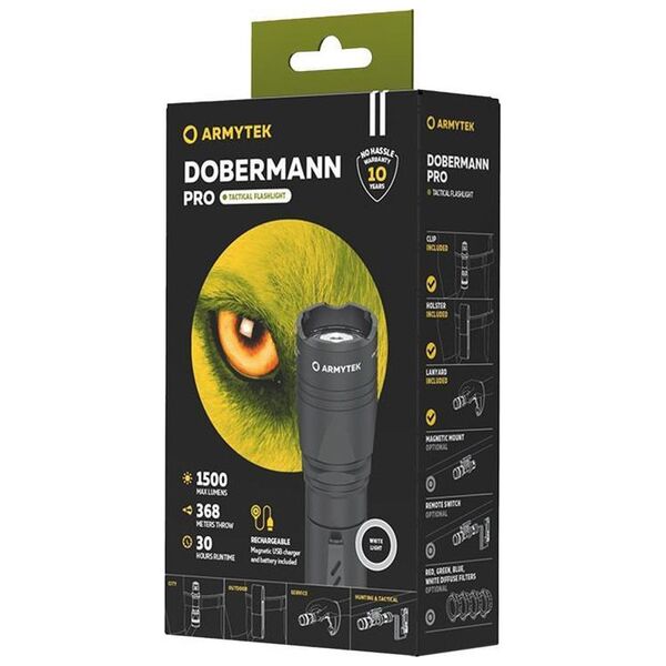 Latarka TOGO Latarka taktyczna Armytek Dobermann PRO MAGNET USB