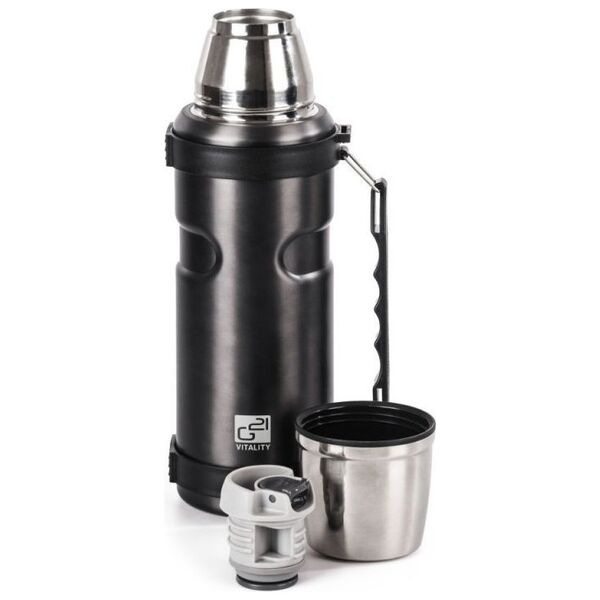 G21 Thermos μπουκάλι G21 για ποτά, 1000ml, ατσάλινο γκρι με λαβή 13564575 8595627423995