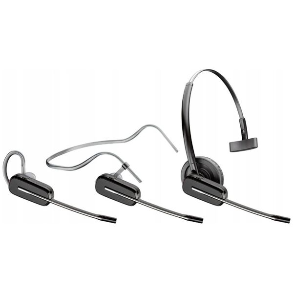 Słuchawki Poly Poly Savi 8445 OFFICE - Savi 8400 series - Headset - konvertierbar - DECT / Bluetooth - kabellos - Schwarz - Zertifiziert fur Microsoft Teams