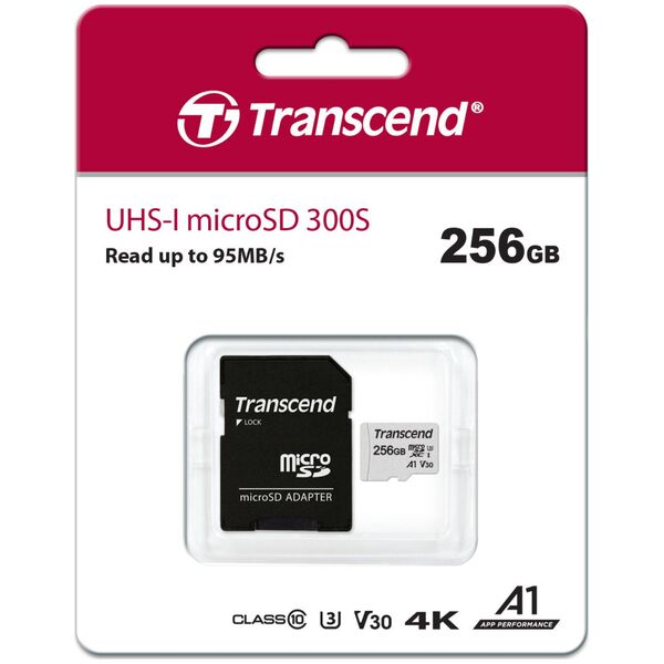 Karta Transcend 300S MicroSDXC 256 GB Class 10 UHS-I/U3  (TS256GUSD300S-A)