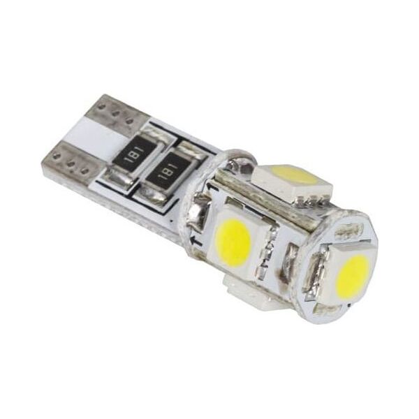 Vipow ZAR0380 Żarówka samochodowa LED T10 Canbus - 5 x SMD5050, biała