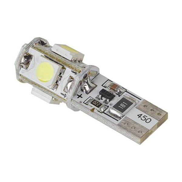 Vipow ZAR0380 Żarówka samochodowa LED T10 Canbus - 5 x SMD5050, biała
