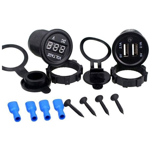 Ładowarka PLS37B CAR CHARGER VOLTOMETER