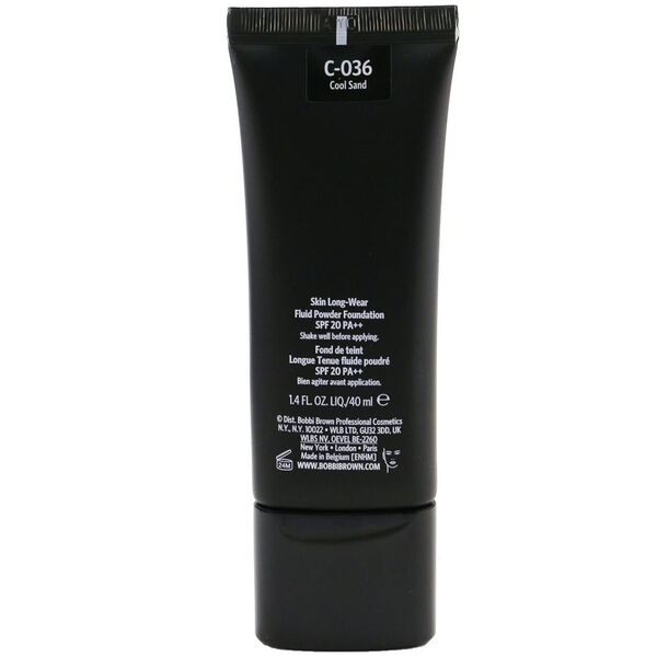 Bobbi Brown Bobbi Brown, Skin Longwear, Χωρίς Paraben, Matte Finish, Liquid Foundation, C-036, Cool Sand, SPF 20, 40 ml για γυναίκες 13081197 716170241425